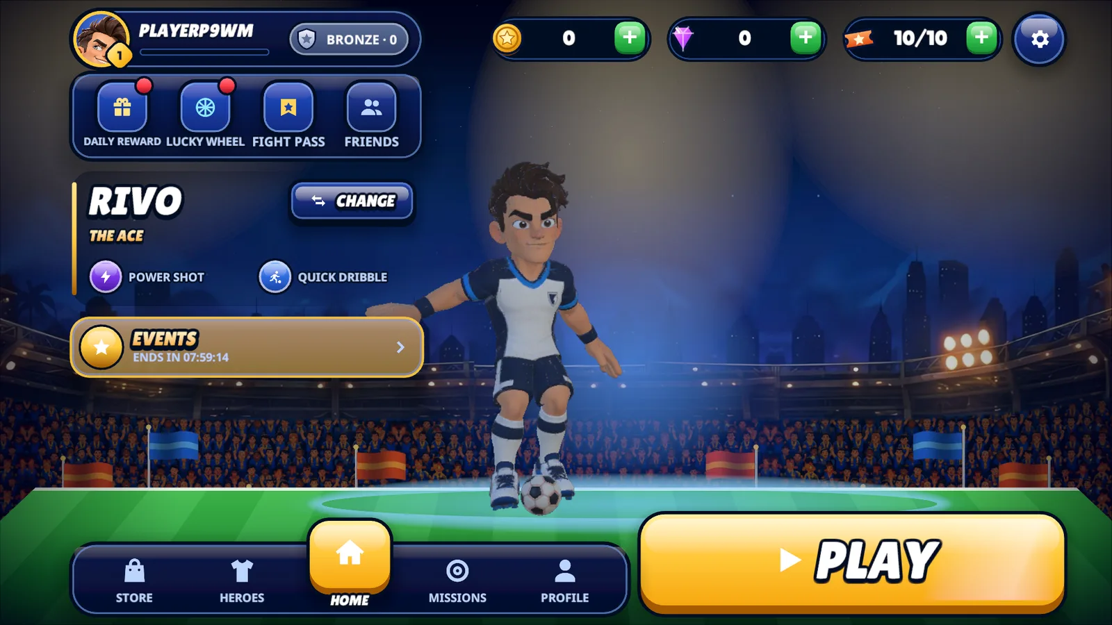 The Goal Fight lobby screen with the lobby banner place marked